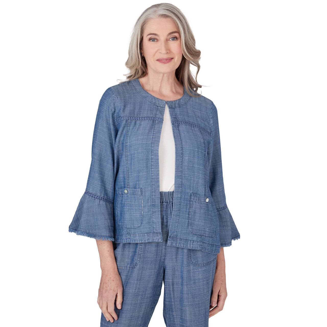 Alfred Dunner Women's Chambray Jacket