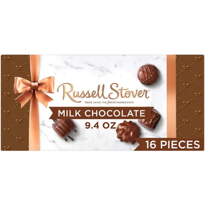 Russell Stover Chocolates Milk Chocolate Assortment, 9.4 oz. Box