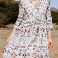 Cupshe Paisley Boho Flared Sleeve Mini Dress