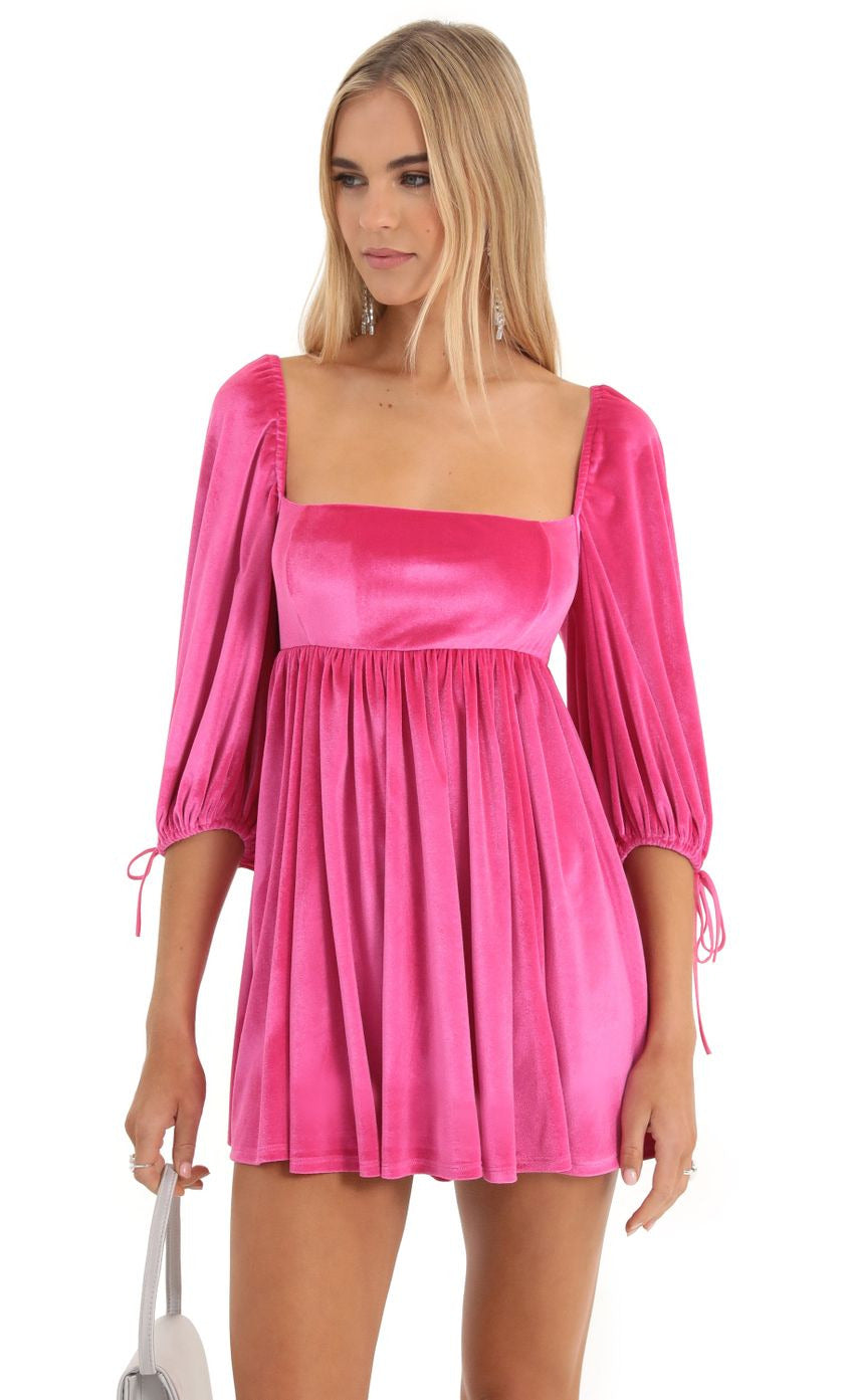 Lucy in the Sky Velvet Baby Doll Dress
