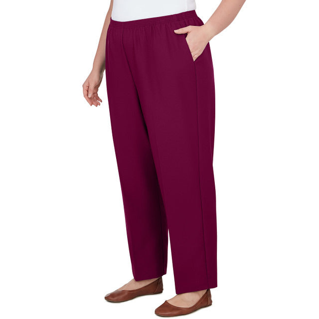 Alfred Dunner Plus Women's Classic Accord Elastic Waist Short Length Pant