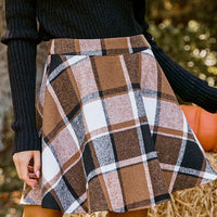 Cupshe Plaid Flared Mini Skirt (x2)