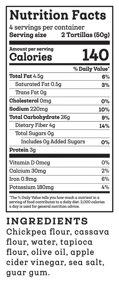 Siete Foods Chickpea Flour Tortillas - 6 Packs