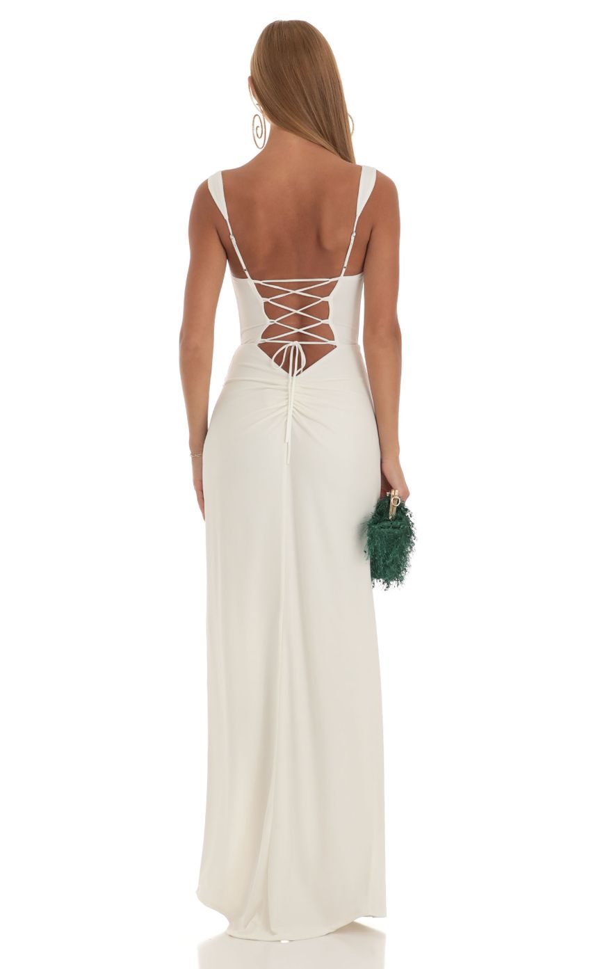 Lucy in the Sky Lace Maxi Dress in Ivory