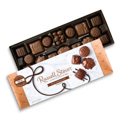 Russell Stover Chocolates Milk Chocolate Assortment, 9.4 oz. Box