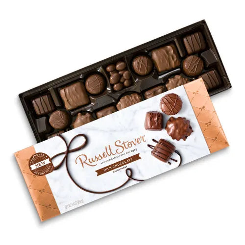 Russell Stover Chocolates Milk Chocolate Assortment, 9.4 oz. Box