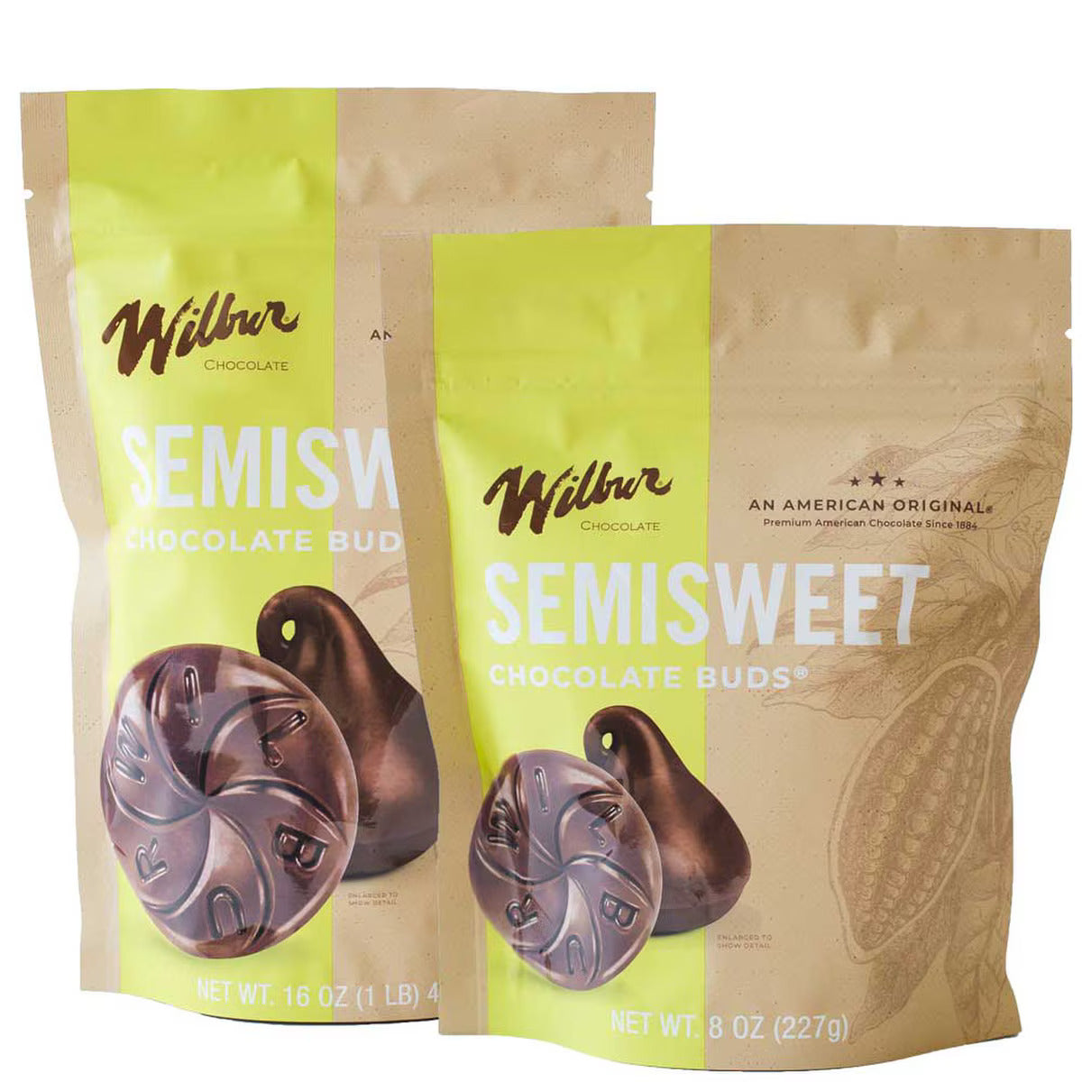 Wilbur Chocolate Wilbur Semisweet Chocolate Buds - 8 oz. Bag