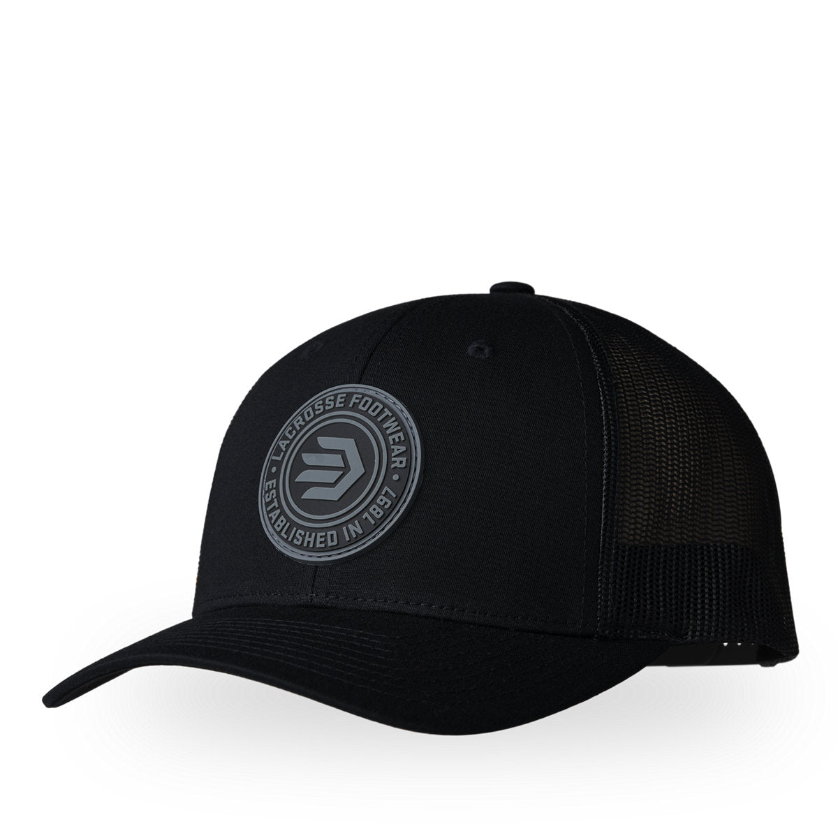 LaCrosse Footwear Rubber Patch Trucker Hat - Black
