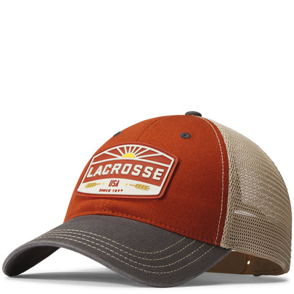 LaCrosse Footwear Harvester Patch Trucker Hat - Orange/Khaki