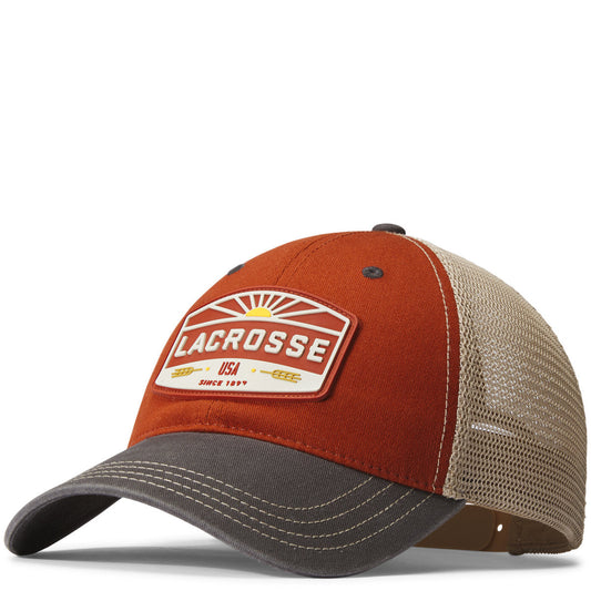LaCrosse Footwear Harvester Patch Trucker Hat - Orange/Khaki