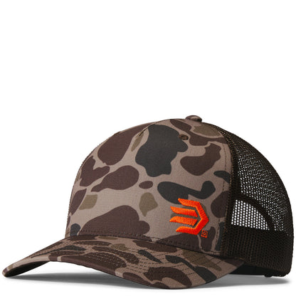 LaCrosse Footwear Embroidered Trucker Hat - Brown Duck Camo