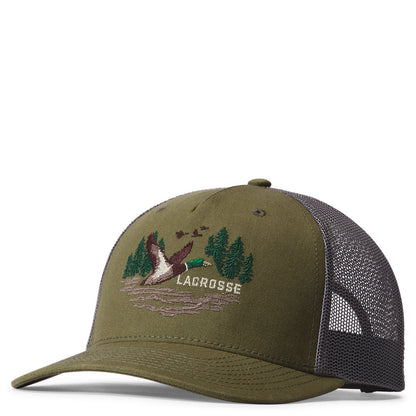 LaCrosse Footwear Mallard Trucker Hat | Waxed Cotton - Olive