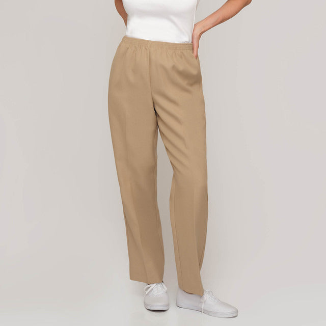 Alfred Dunner Women's Classics Average Length Pant - TAN