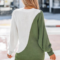 Cupshe V-Neck Ribbed Knit Two-Tone Sweater (x2)