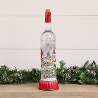 Cracker Barrel Cardinal Bottle Glitter Globe