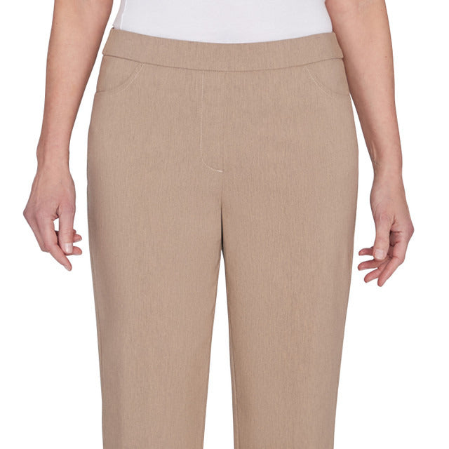 Alfred Dunner Women's Classic Charmed Average Length Pant - TOAST