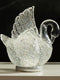 Cracker Barrel Acrylic Swan Shaped Glitter Globe