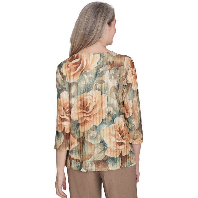 Alfred Dunner Women's Vintage Floral Top