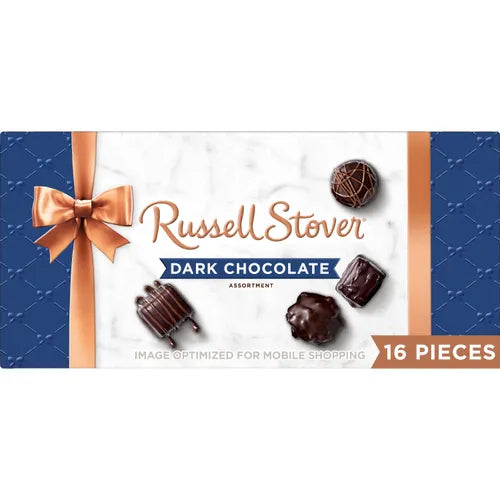 Russell Stover Chocolates Dark Chocolate Assortment, 9.4 oz. Box