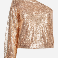 Cupshe Diamond Disco One-Shoulder Sequin Top (x2)