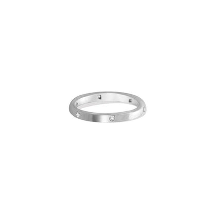 ARGENTO VIVO SOLID CZ INFINITY BAND