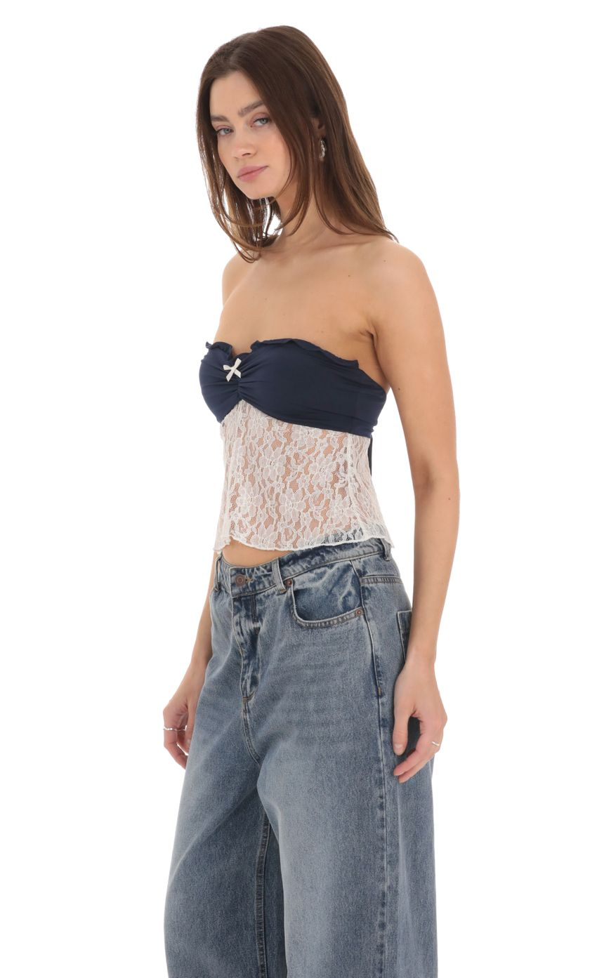 Lucy in the Sky Strapless Lace Top