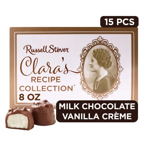 Russell Stover Chocolates Clara's Recipe Vanilla Crème, 8 oz. Box