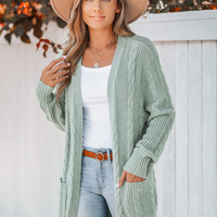 Cupshe Cable Knit Open-Front Cardigan (x2)