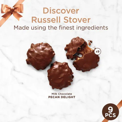 Russell Stover Chocolates Milk Chocolate Pecan Delights, 8.1 oz. Box