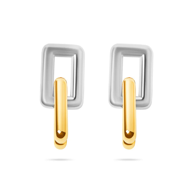 ARGENTO VIVO THE TWO TONE BOX CHAIN EARRING