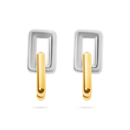 ARGENTO VIVO THE TWO TONE BOX CHAIN EARRING