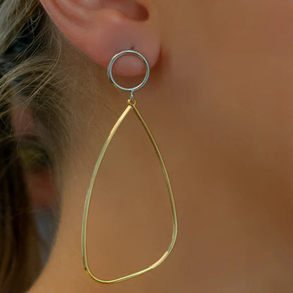 ARGENTO VIVO THE TWO TONE STATEMENT DROP EARRING