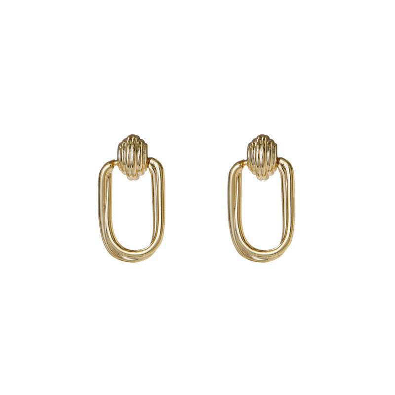ARGENTO VIVO THE OVAL RIDGE DOOR KNOCKER EARRING