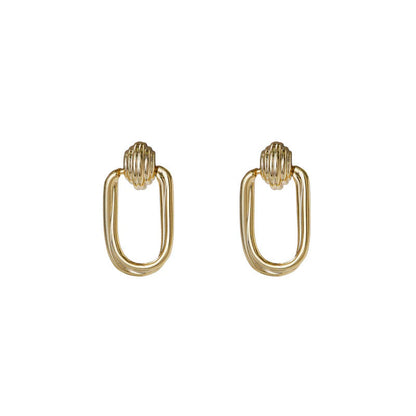 ARGENTO VIVO THE OVAL RIDGE DOOR KNOCKER EARRING