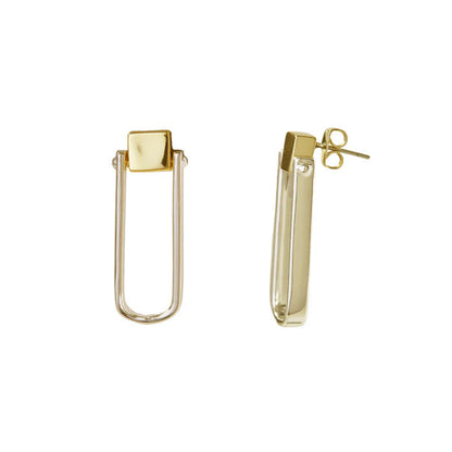 ARGENTO VIVO THE SQUARE DOOR KNOCKER EARRING