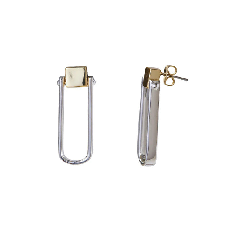 ARGENTO VIVO THE SQUARE DOOR KNOCKER EARRING