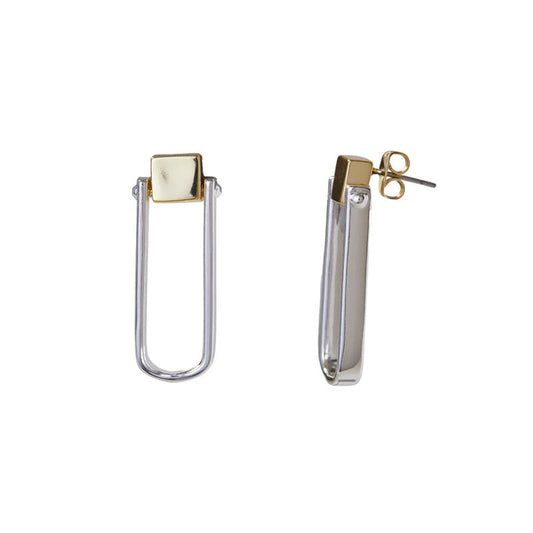 ARGENTO VIVO THE SQUARE DOOR KNOCKER EARRING