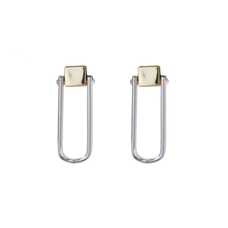 ARGENTO VIVO THE SQUARE DOOR KNOCKER EARRING