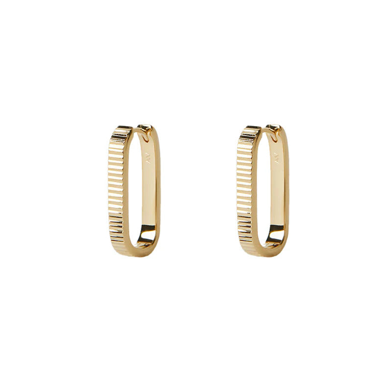 ARGENTO VIVO THE DIAMOND CUT U HOOP
