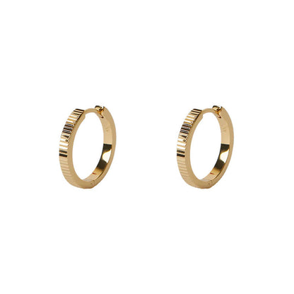 ARGENTO VIVO THE DIAMOND CUT HOOP