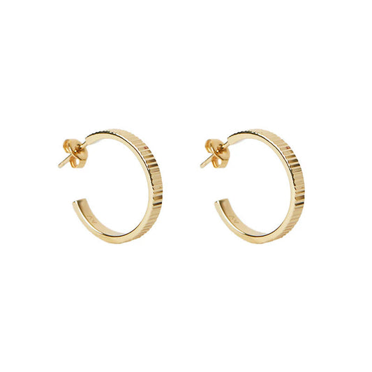 ARGENTO VIVO THE DIAMOND CUT POST HOOP