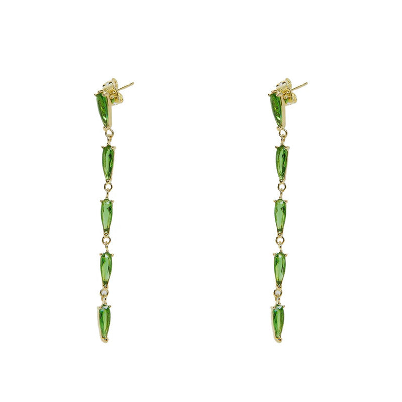 ARGENTO VIVO THE PEAR CZ LINEAR EARRING
