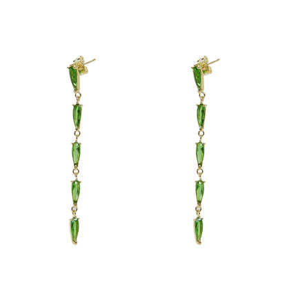 ARGENTO VIVO THE PEAR CZ LINEAR EARRING