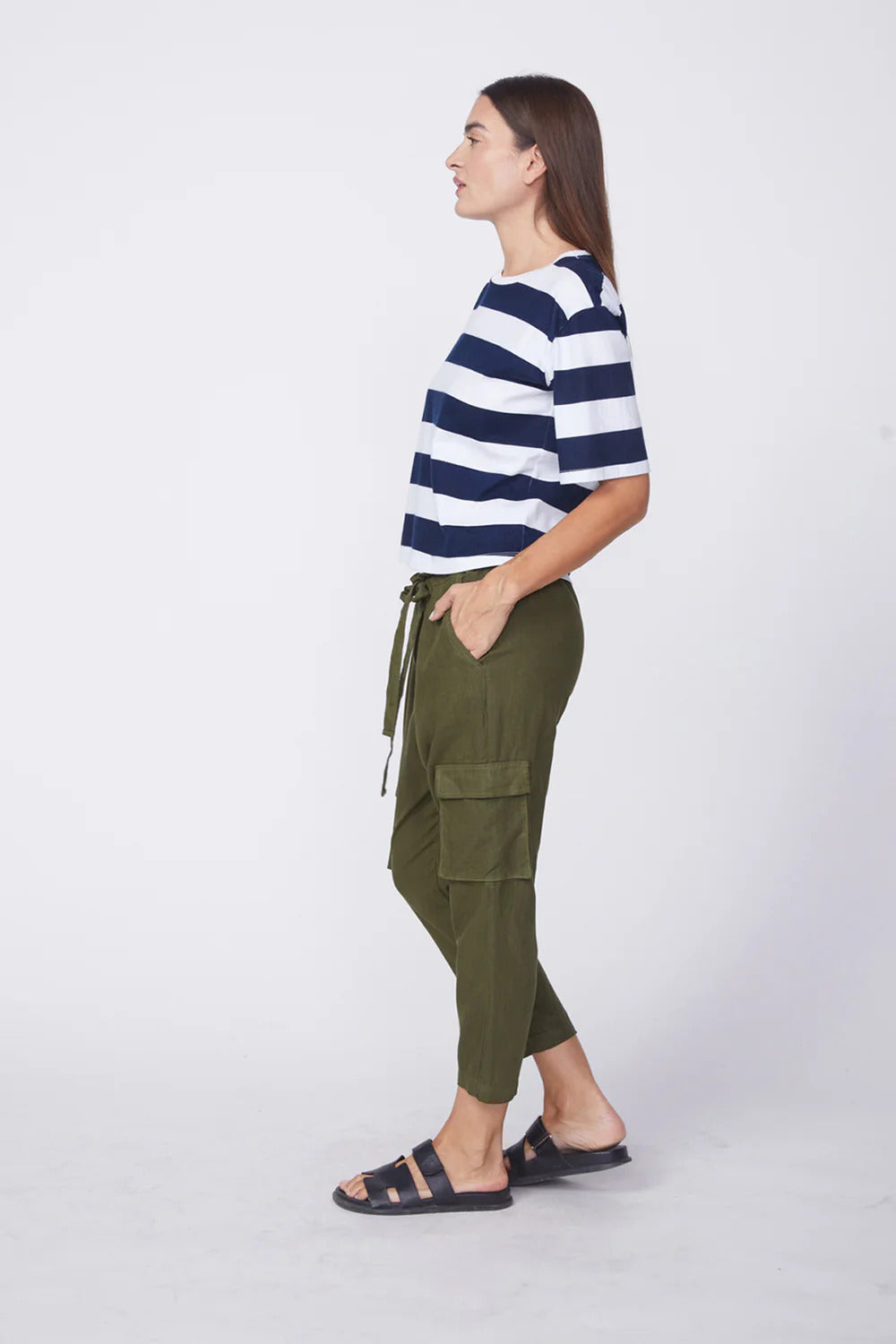 BAILEY/44 Women's Stateside Linen Paperbag Cargo Pant