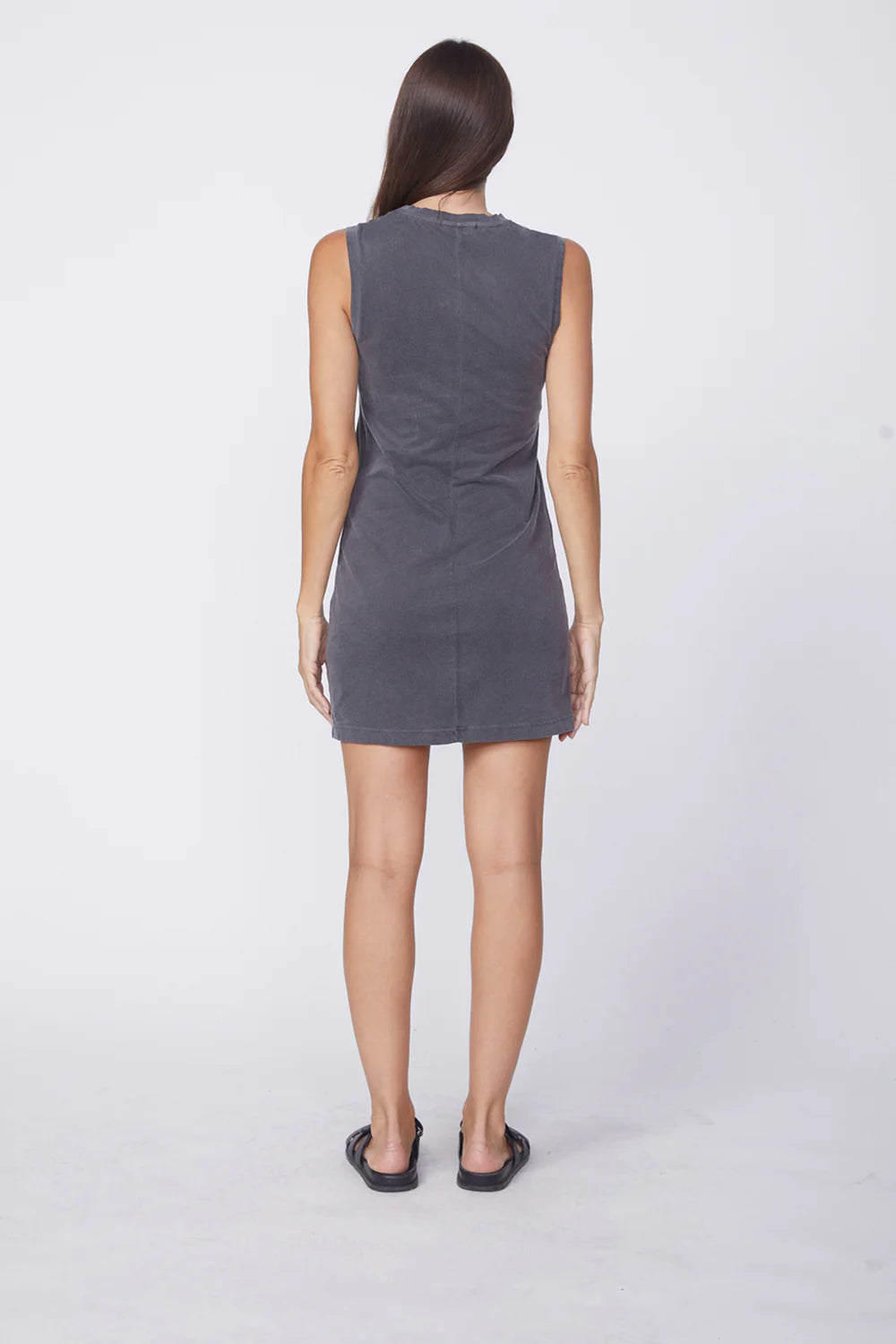 BAILEY/44 Women's Stateside Cloud Jersey Muscle Tee Dress in Charcoal