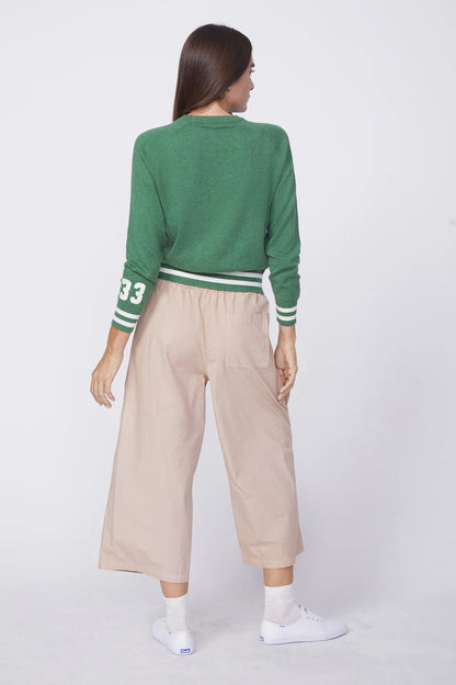 BAILEY/44 Women's Stateside Cotton Cashmere Raglan Tennis Sweater in Pine
