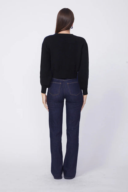 BAILEY/44 Women's Stateside Colorblock Cropped Cardigan Sweater