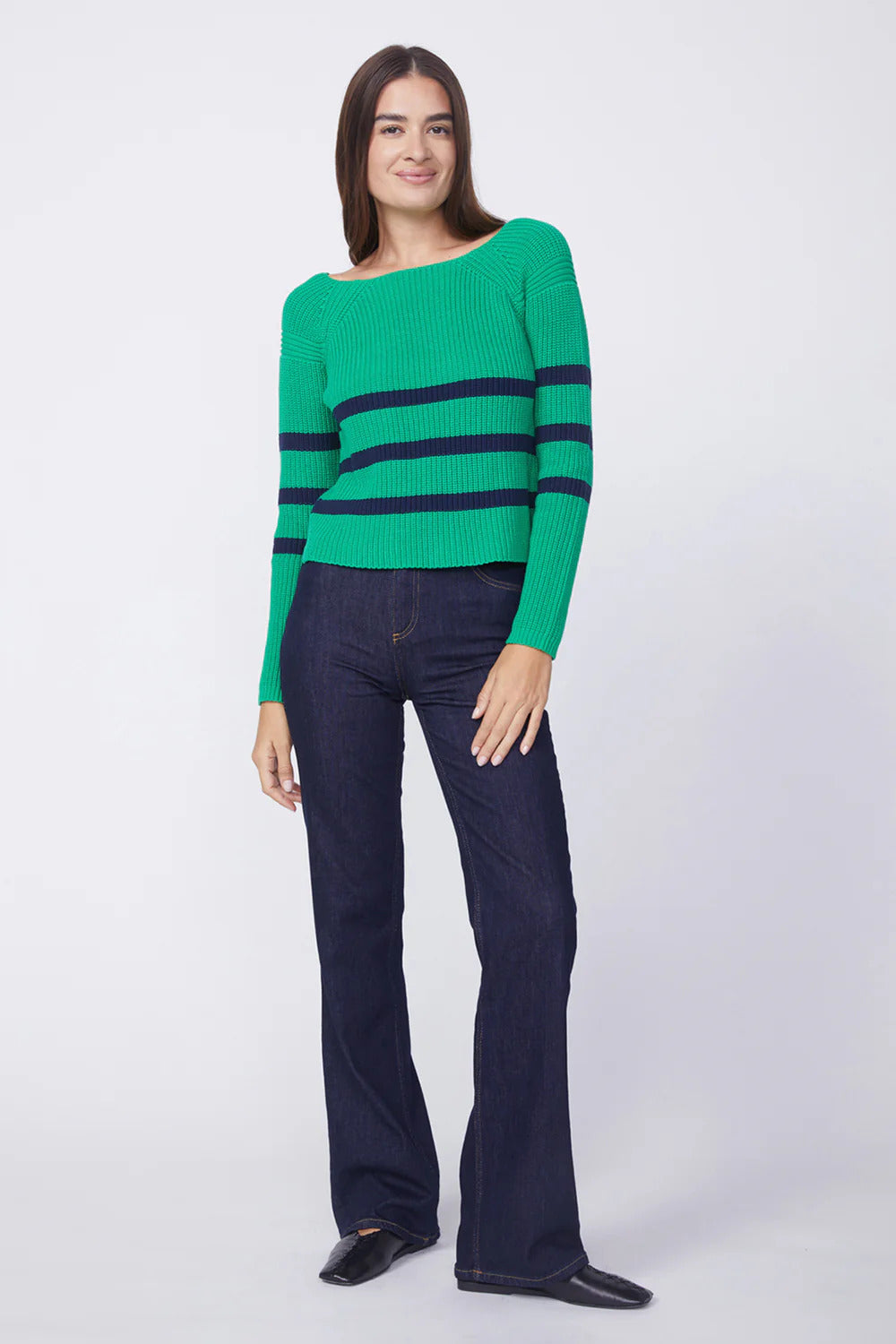 BAILEY/44 Women's Stateside Striped Raglan Pullover Sweater
