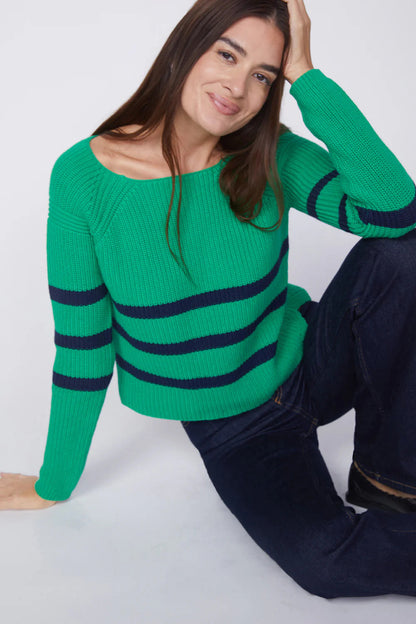 BAILEY/44 Women's Stateside Striped Raglan Pullover Sweater