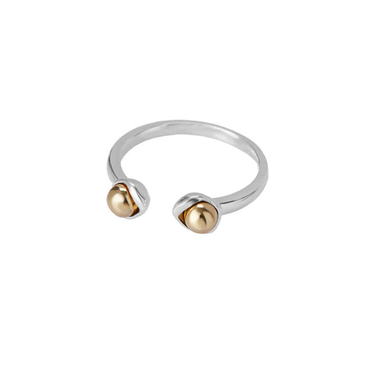 ARGENTO VIVO THE SPLIT TWO TONE BALL RING